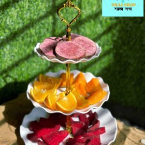 3 Tier Dessert Plate White Color
